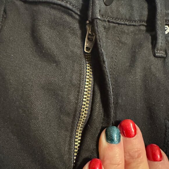 AGOLDE Sophie Goth Punk Distressed Ripped High Rise Skinny Jeans in Black Sz. 27 - Picture 12 of 13